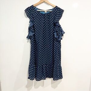 J. Crew Polka Dot Printed Ruffle Flutter Dress